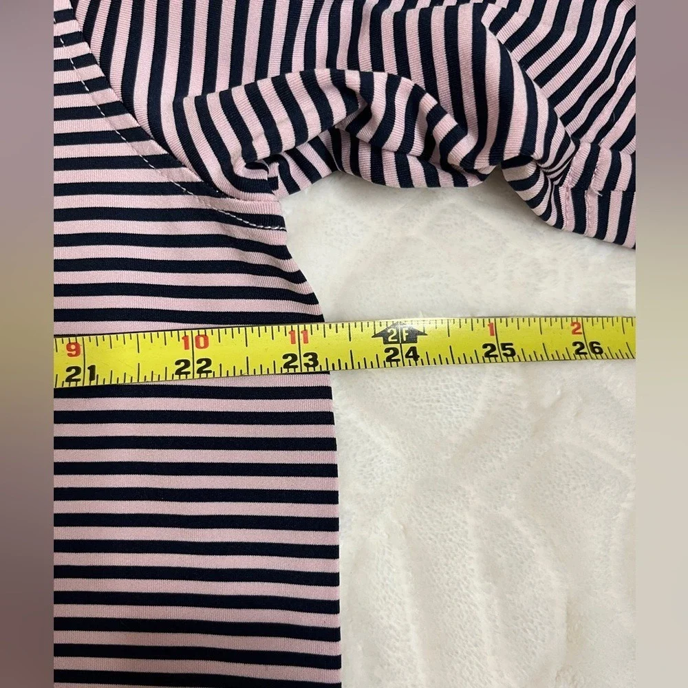 TURTLESON Golf Polo Shirt Mens Large Pink Black Stripe Performance Stretch